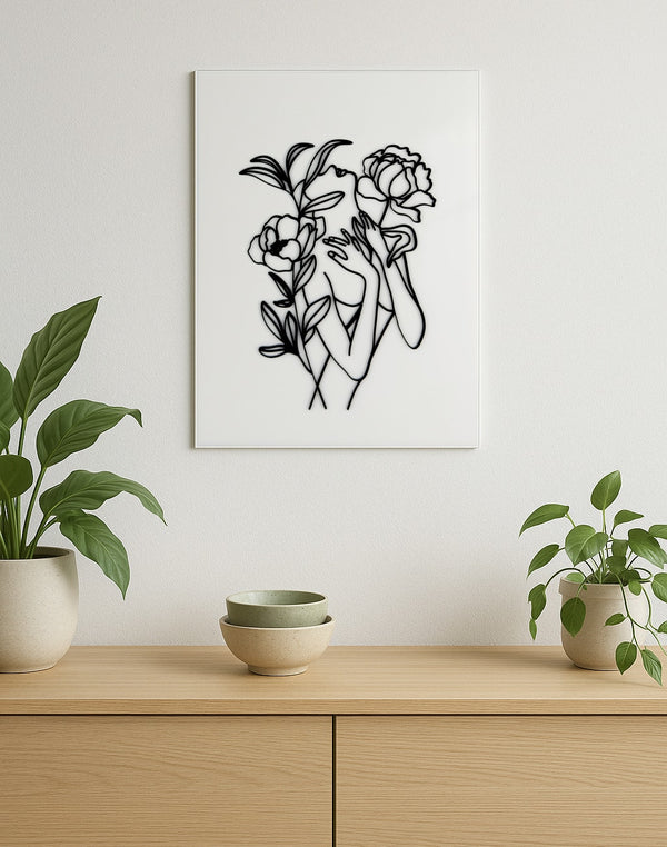 Flourish Within – Botanical Silhouette Panel