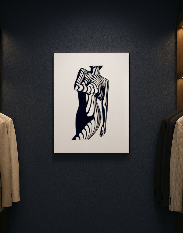 Curved Silence – Optical Feminine Silhouette Panel