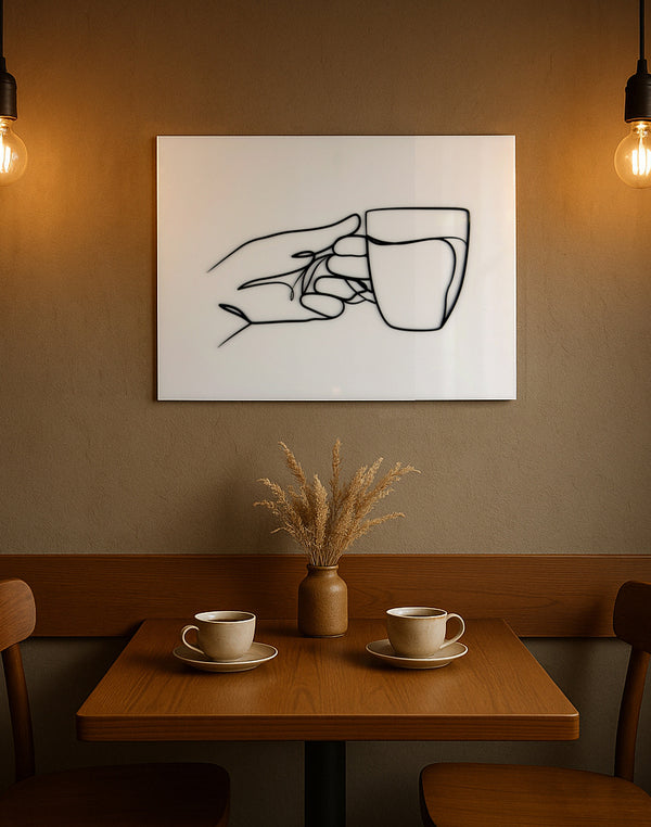 Shared Sips – Minimalist Coffee Moment Panel