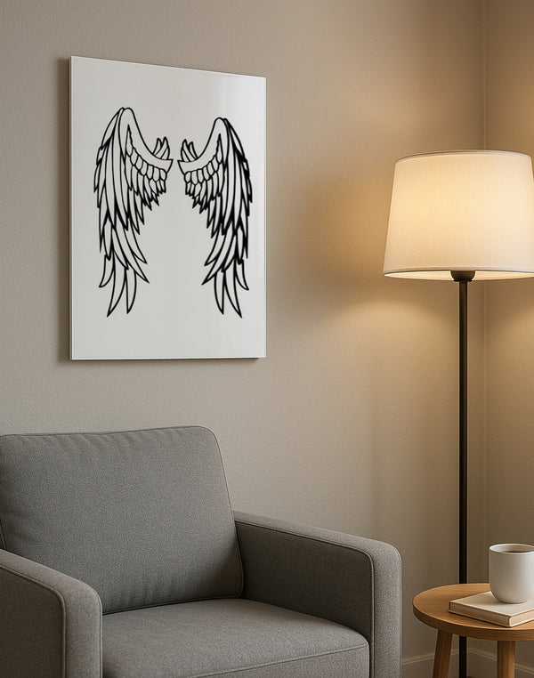 Celestial Rise – Angel Wings Acrylic Panel