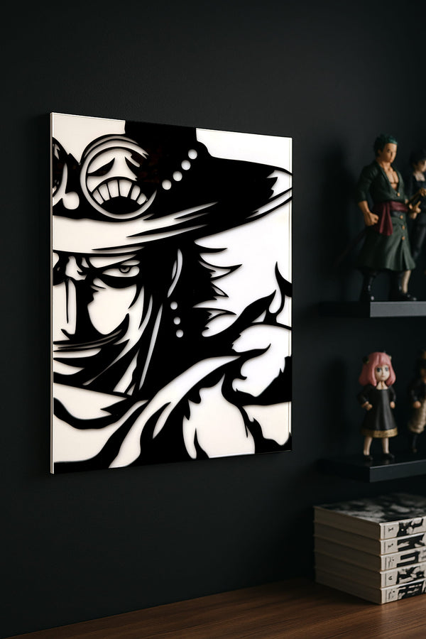 Flame Legacy – Anime Wall Art of Ace on Glossy Acrylic