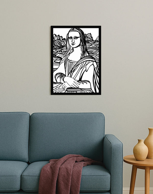 Line of Lisa – Mona Lisa Wall Art in Minimalist Acrylic