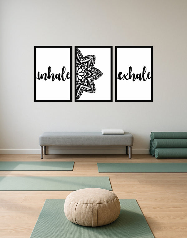 Inhale Exhale – Mandala Yoga Wall Panel Set